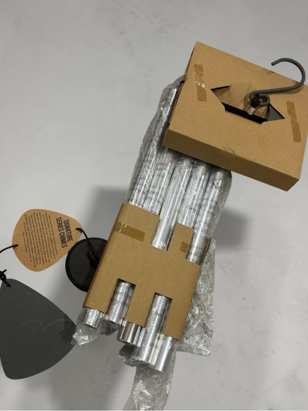 Silver Metal Wind Chime - Decorative Outdoor Accent